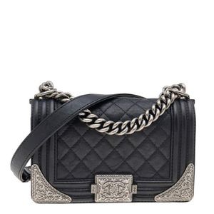 Iconic Chanel Boy Bag from highly coveted collectible Paris-Dallas collection